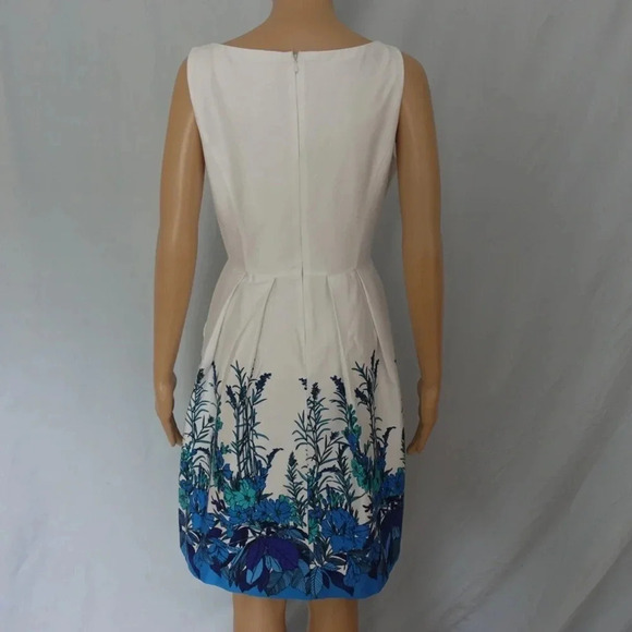 Muse White and Blue Floral Dress - Picture 2 of 8